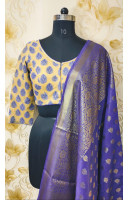 All Over Self Weaving Butta Worked Designer Blouse (KRBL740)