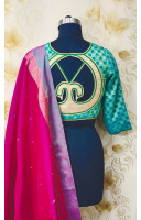 Jade Green Brocade Designer Blouse (KRBL750) Jade Green Brocade Designer Blouse (KRBL750)