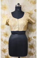 Golden Silk Brocade Designer Blouse (KRBL779)