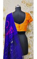 All Over Butta Weaving Orange Silk Designer Blouse (KRBL797)