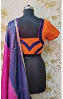 Contrast Color Border Design Silk Designer Blouse (KRBL778)