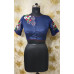 Embroidery Work And Contrast Color Piping Silk Designer Blouse (KRBL827)