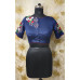 Embroidery Work And Contrast Color Piping Silk Designer Blouse (KRBL827) Embroidery Work And Contrast Color Piping Silk Designer Blouse (KRBL827)