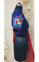 Embroidery Work And Contrast Color Piping Silk Designer Blouse (KRBL827) Embroidery Work And Contrast Color Piping Silk Designer Blouse (KRBL827)