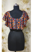 Frill Pattern Silk Designer Blouse (KRBL828) Frill Pattern Silk Designer Blouse (KRBL828)