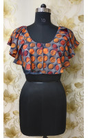 Frill Pattern Silk Designer Blouse (KRBL828) Frill Pattern Silk Designer Blouse (KRBL828)