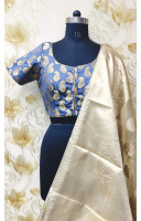 All Over Golden Banarasi Butta Weaving Silk Brocade Designer Blouse (KRBL1014)