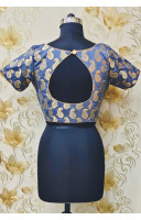 All Over Golden Banarasi Butta Weaving Silk Brocade Designer Blouse (KRBL1014)
