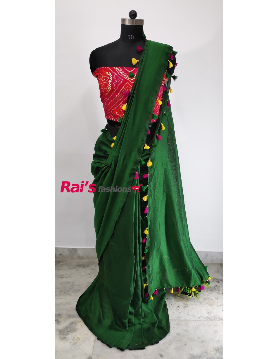  Pure Handloom Khadi Cotton With Pallu Pompom Work Saree(30NAA04)