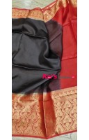 Premium Quality Pure Organza With Golden Zari Benarasi Work Saree (ASGF9665)