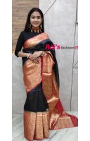 Premium Quality Pure Organza With Golden Zari Benarasi Work Saree (ASGF9665)
