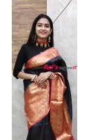 Premium Quality Pure Organza With Golden Zari Benarasi Work Saree (ASGF9665)