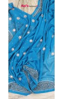 Premium Quality Pure Georgette Hand Jardousi Work Saree (DBHU7654)