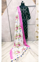 White Digital Printed Linen By Linen Dupatta With Silver Zari Border (KR670) White Digital Printed Linen By Linen Dupatta With Silver Zari Border (KR670)