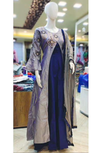 Embroidery Worked Long Fancy Gown (KR2016)