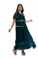Fancy Georgette Long Gown With Waist Band (KR1827)