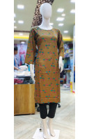 All Over Printed With Sequence Work Rayon Daily Wear Kurti (KR2071)