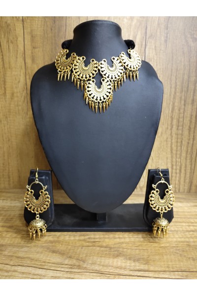 Golden Oxidize Charms Combine Designed Fancy Jewellery (MA21J6)