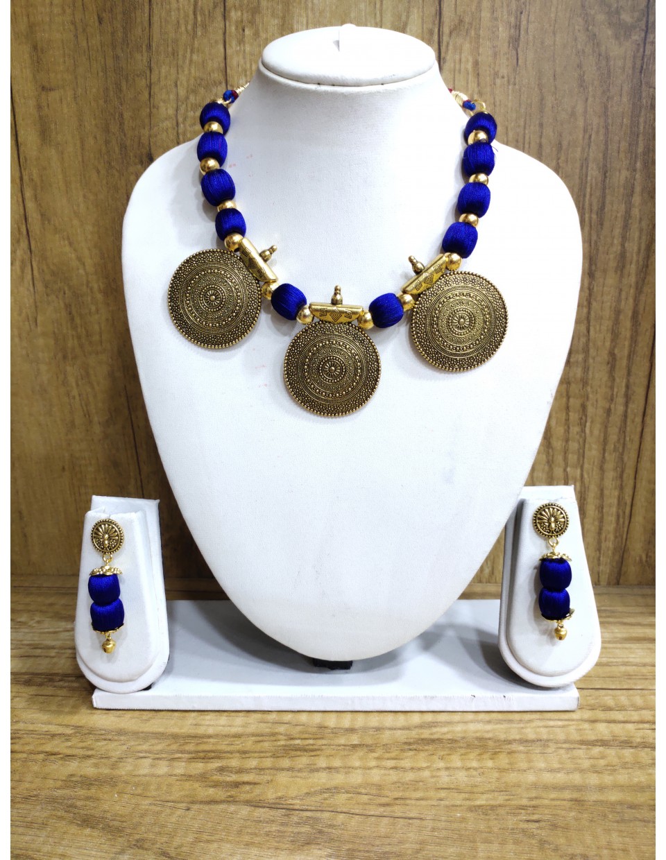 Silk Balls With Golden Oxydize Charms Combine Handcrafted Jewellery For Women (MA21J15) Silk Balls With Golden Oxydize Charms Combine Handcrafted Jewellery For Women (MA21J15)